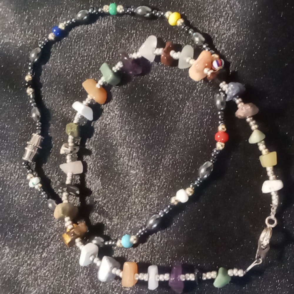 Anklets 1 natural stone 1 beaded 2 anklets both 9.5